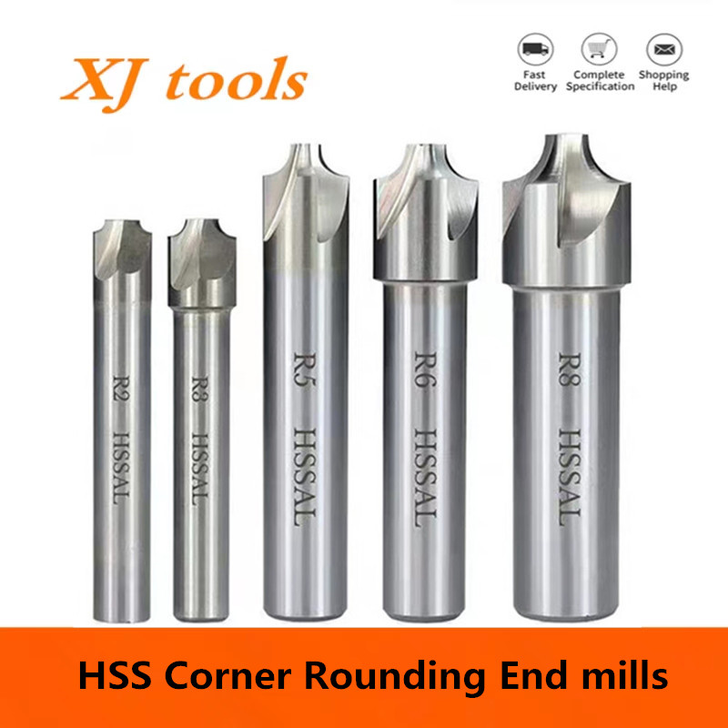 End Mill Set - 2/4 флейты R1-R12.5mm HSS Угловые круглые