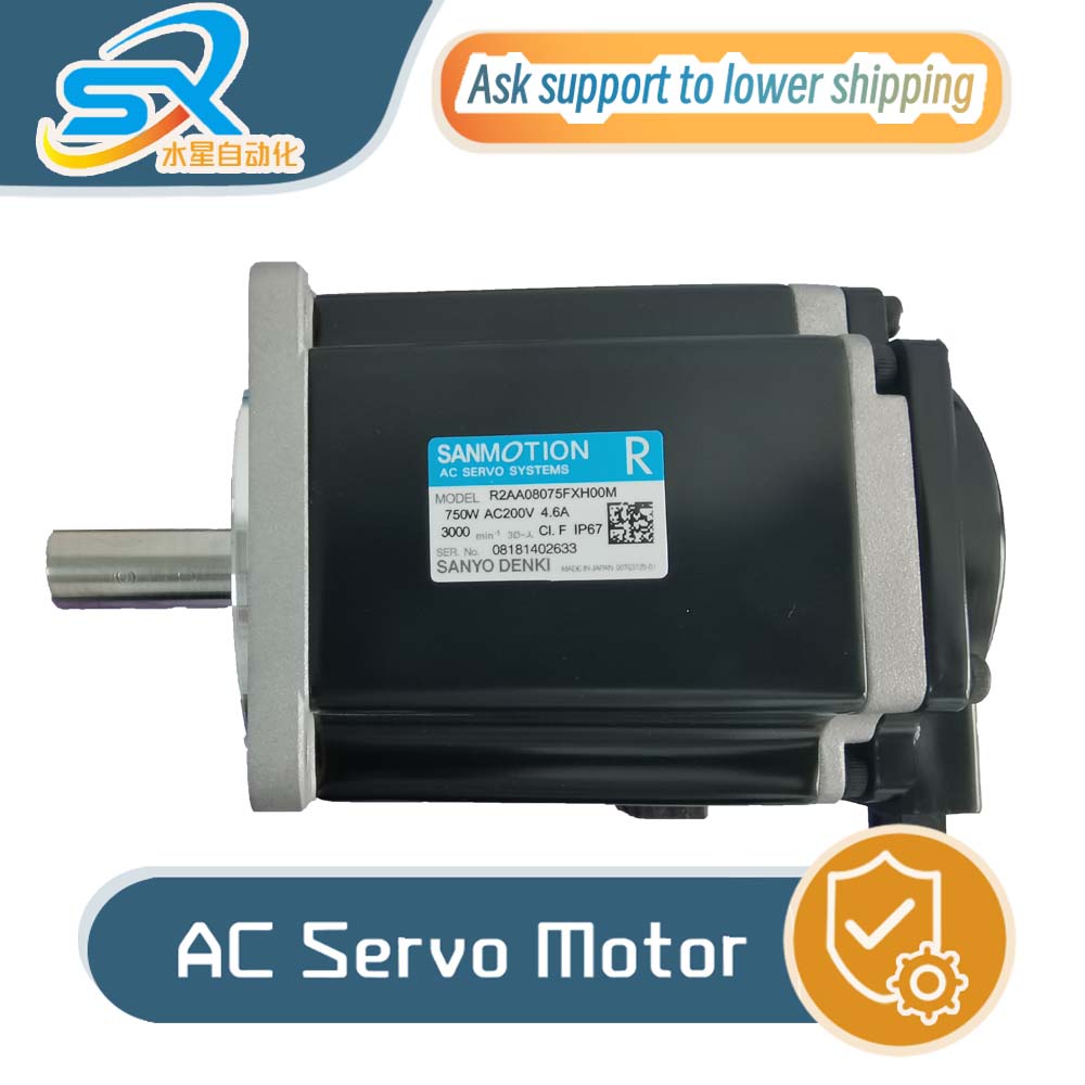 Servo Motor - SANYO 100% оригинальный серводвигатель R2AA08075FXH00M, 750