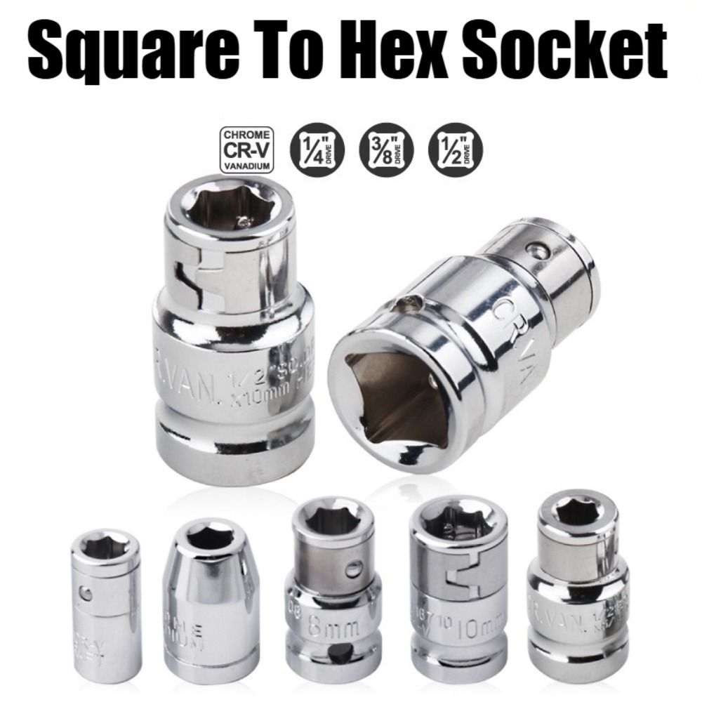 Cnc Bits - Переходник-адаптер для квадратного привода 1/4”, 3/8”,