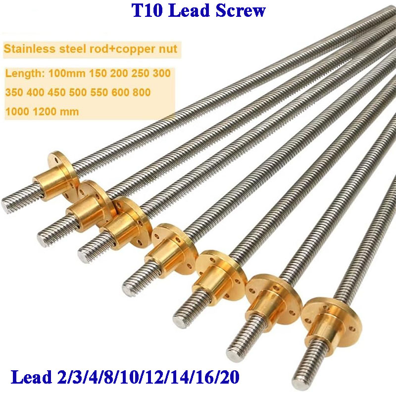Lead Screw 8Mm - Трапецеидальный ходовой винт T10 из нержавеющей