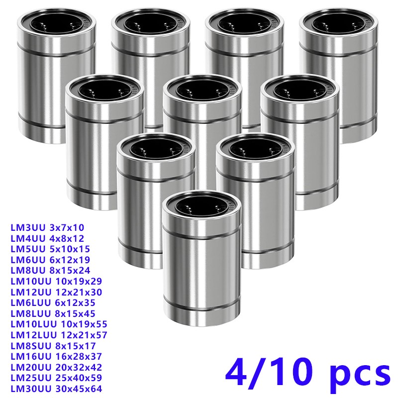 Lm8Uu Bearing - 4/10 шт. LM8UU LM10UU LM16UU LM12UU