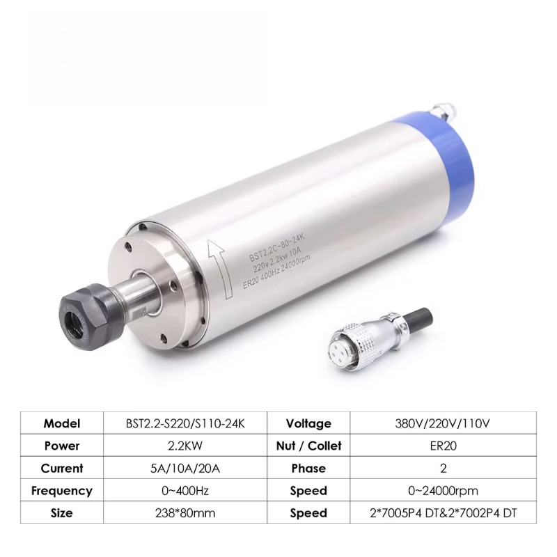 2,2 кВт, шпиндель с водяным ох – обзор и цена Water Cooled Spindle