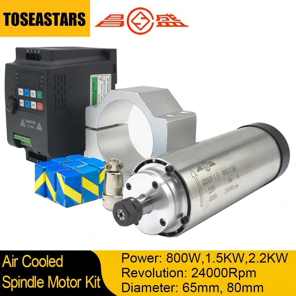 800 Вт 1,5 кВт 2,2 кВт Комплек – обзор и цена Water Cooled Spindle